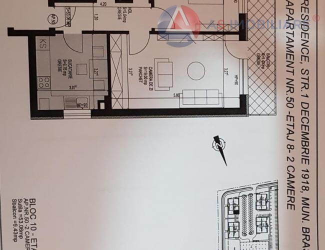 Apartament 2 camere zona Tractoru, Coresi